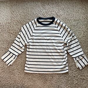 Zara Striped Oversized Shirt with Button Cuffs